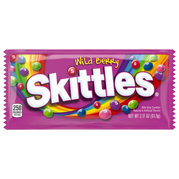 Skittles Candies, Bite Size, Wild Berry