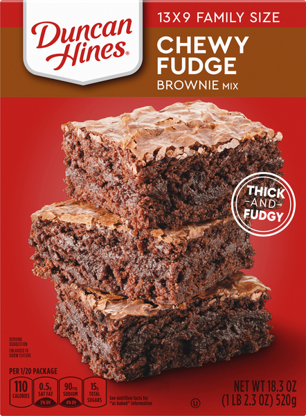 Duncan Hines Brownie Mix, Chewy Fudge, Family Size
