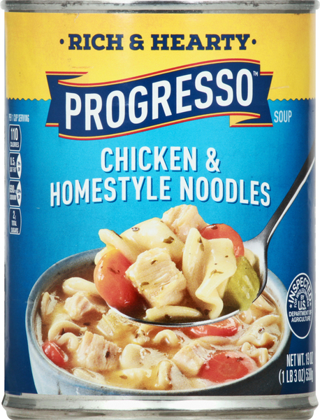 Progresso Soup, Chicken & Homestyle Noodles, Rich & Hearty