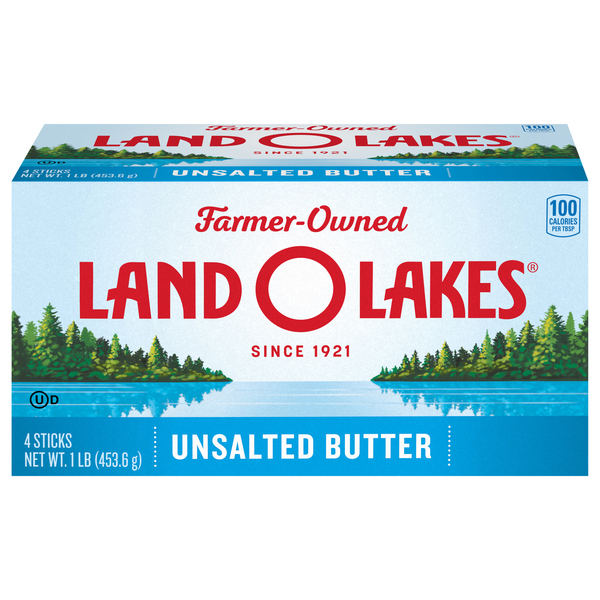 Land O Lakes Unsalted Butter, Made with Sweet Cream