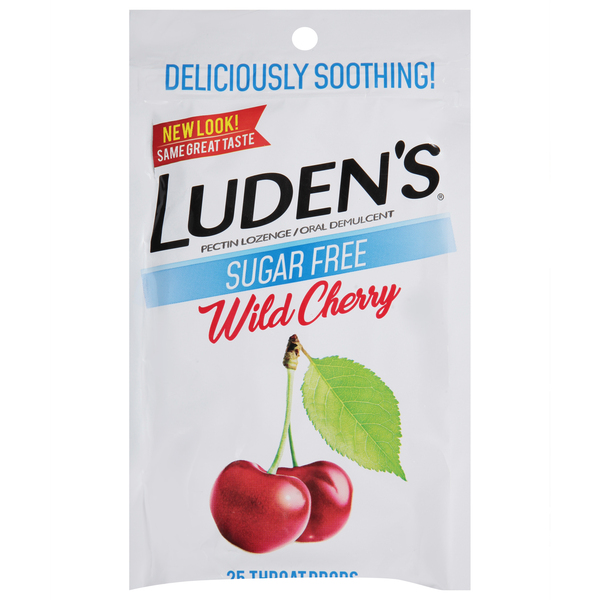 Luden's Throat Drops, Sugar Free, Wild Cherry