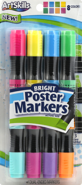 ArtSkills Poster Markers, Bright, 8 Colors « Discount Drug Mart
