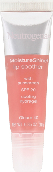 Neutrogena Lip Soother, With Sunscreen, SPF 20, Gleam 40