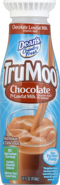 Dean's Milk, TruMoo, Lowfat, Chocolate, 1% Milkfat