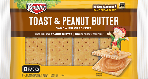 Keebler Sandwich Crackers, Toast & Peanut Butter