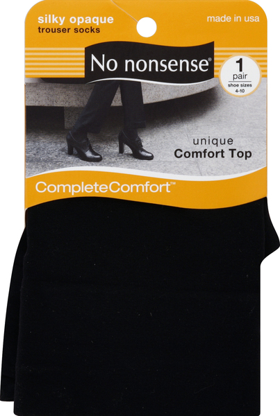 No nonsense Trouser Socks, Silky Opaque, Black