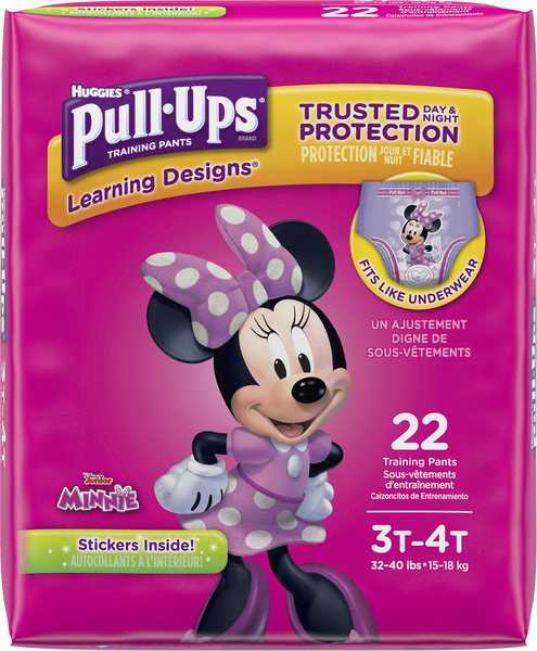 PULL UPS Training Pants, Disney Junior Minnie, 3T-4T (32-40 lbs)