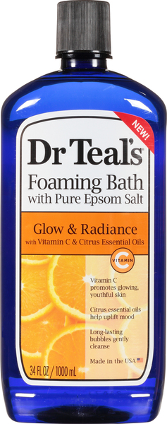 Dr Teal's Foaming Bath, With Pure Epsom Salt, Glow Radiance