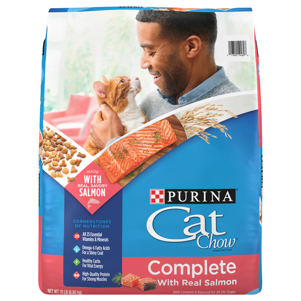 Cat Chow Cat Food, Complete with Real Salmon