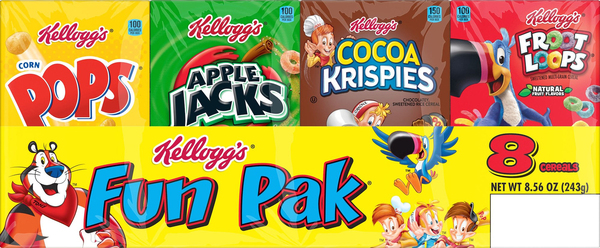 Kellogg's Cereals, Assorted, Fun Pack