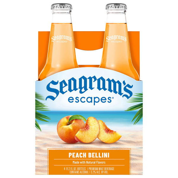 Seagrams Malt Beverage, Premium, Peach Bellini