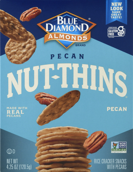 Blue Diamond Cracker Snacks, Nut & Rice, Pecan