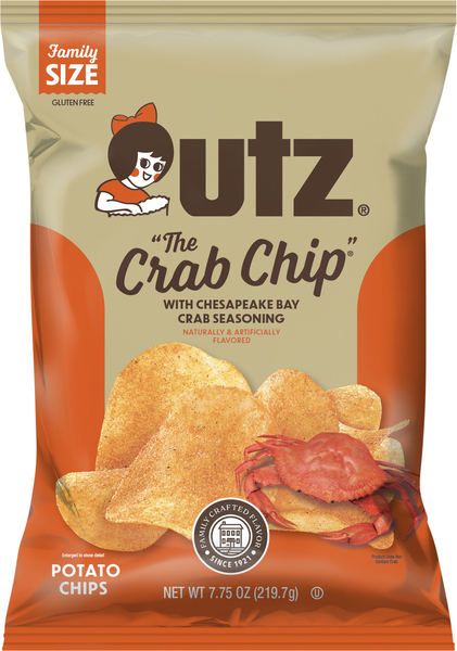 Utz Potato Chips, The Crab Chip, Family Size