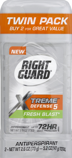 Right Guard Antiperspirant, Fresh Blast, Twin Pack