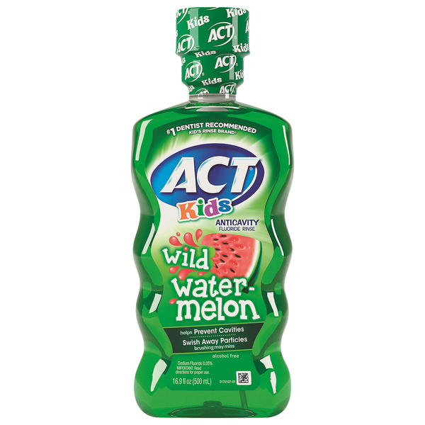 ACT Flouride Rinse, Alcohol Free, Anticavity, Wild Watermelon