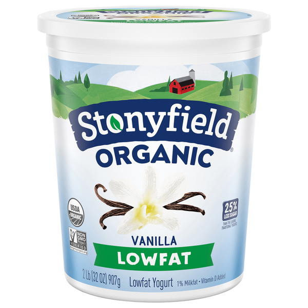 Stonyfield Organic Yogurt, Lowfat, Organic, Vanilla