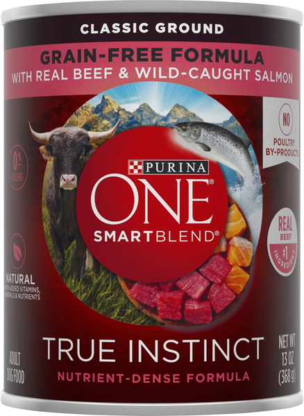 Purina One Dog Food, Adult, True Instinct, with Real Beef & Salmon