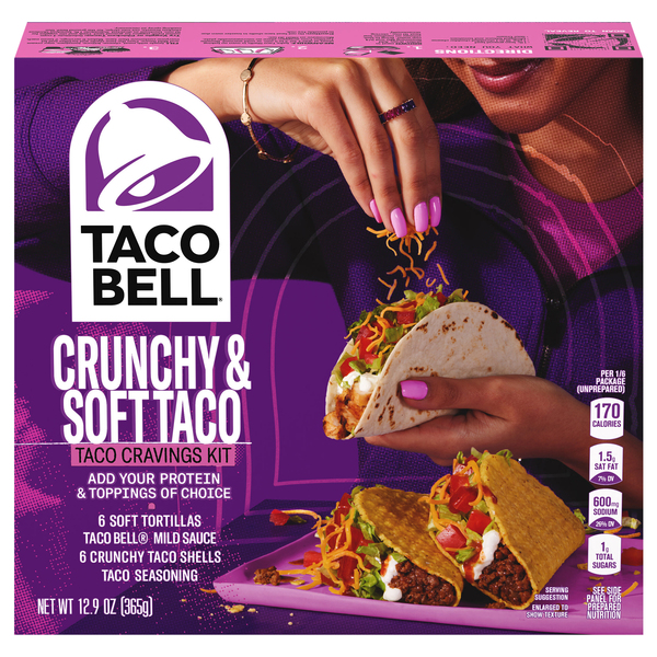 Taco Bell Taco Dinner Kit, Crunchy & Soft