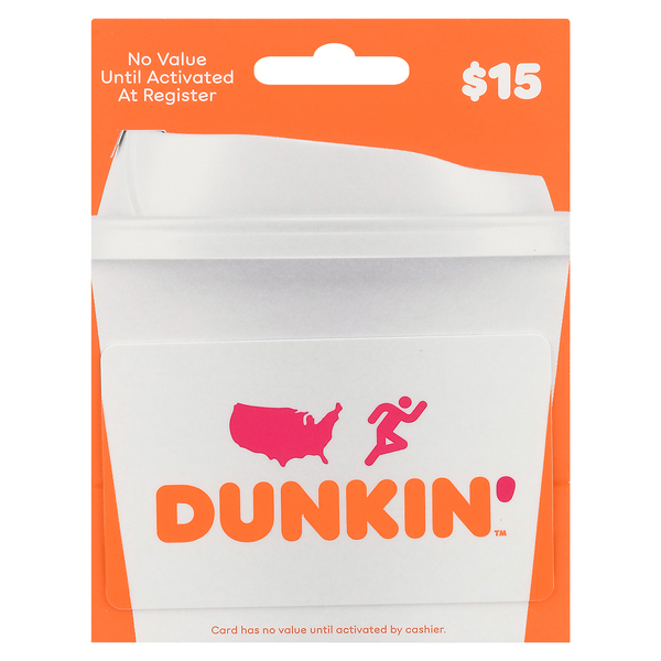 Dunkin' Gift Card, $15