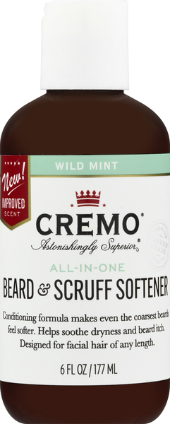 Cremo Beard & Scruff Softener, Wild Mint, All-in-One