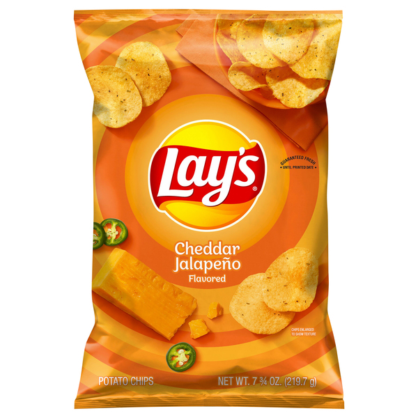 Lays Potato Chips, Cheddar Jalapeno Flavored