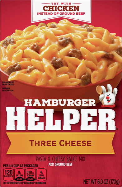 Hamburger Helper Pasta & Cheesy Sauce Mix, Three Cheese