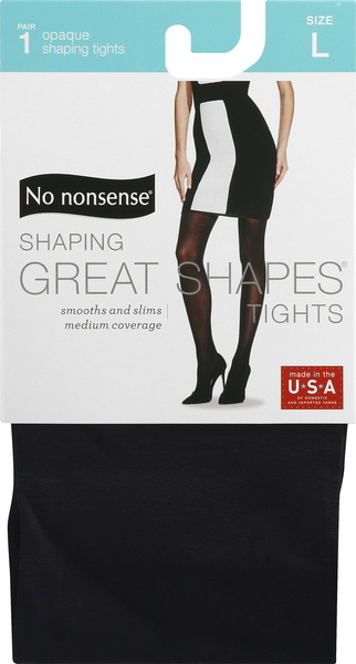 No nonsense Shaping Tights Black Opaque Large Discount Drug Mart