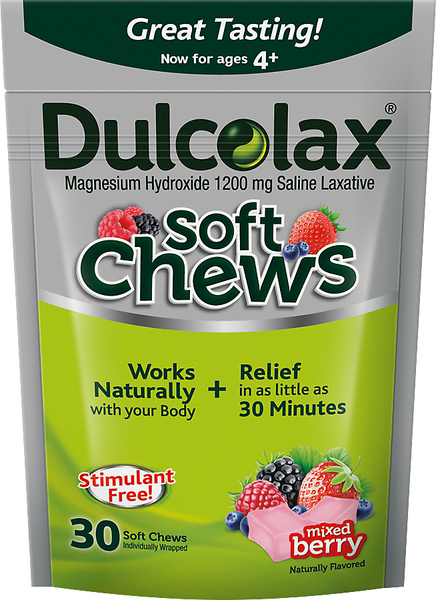 Dulcolax Soft Chews, 1200 mg, Mixed Berry