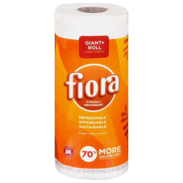 Fiora Paper Towel, Giant+ Roll, 2-Ply