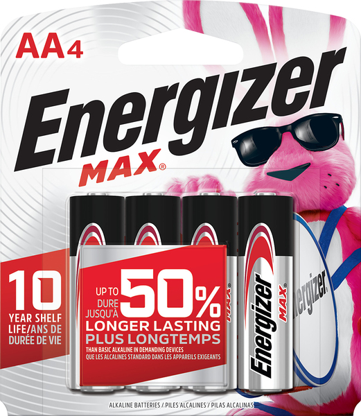Energizer Battery, Alkaline, AA