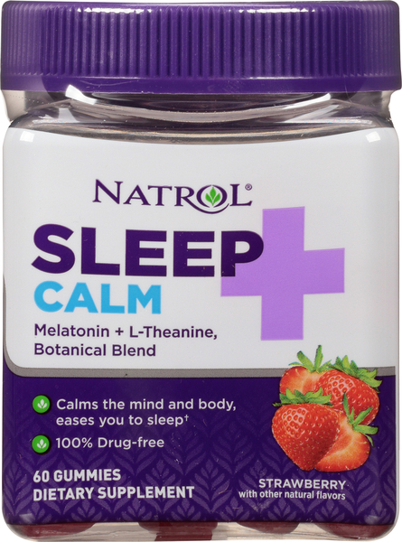 Natrol Sleep + Calm, Gummies, Strawberry