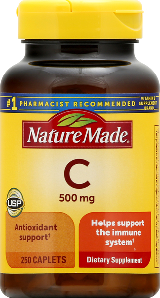 Nature Made Vitamin C, 500 mg, Caplets