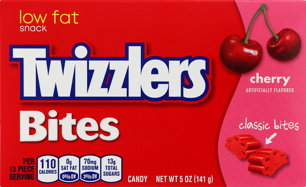 Twizzlers Candy, Cherry, Bites