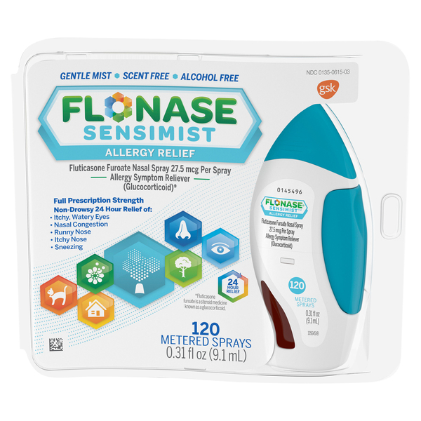 Flonase Allergy Relief, Full Prescription Strength, Non-Drowsy, Nasal Spray