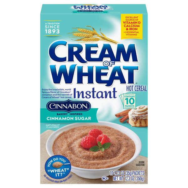 Cream of Wheat Hot Cereal, Instant, Cinnabon Cinnamon Sugar