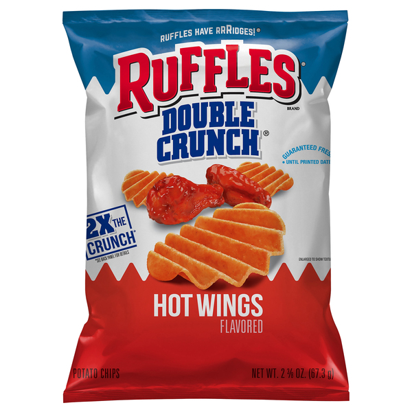 Ruffles Potato Chips, Hot Wings Flavored