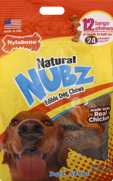 Nylabone Dog Chews, Edible, Chicken Flavor, Medium
