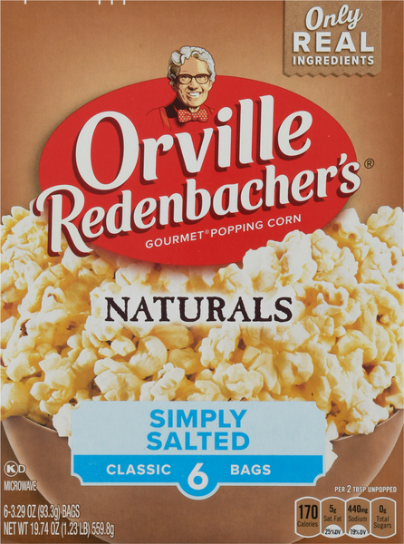Orville Redenbachers Popping Corn, Simply Salted, Classic Bags