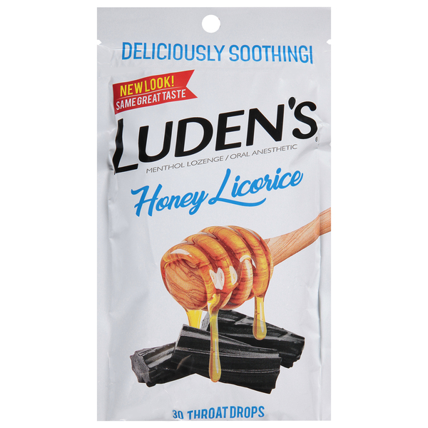 Ludens Throat Drops, Honey Licorice