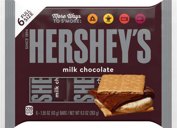 HERSHEYS Milk Chocolate Bar, Full Size