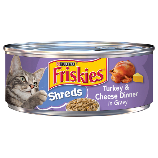 Friskies Cat Food, Turkey & Cheese Dinner in Gravy