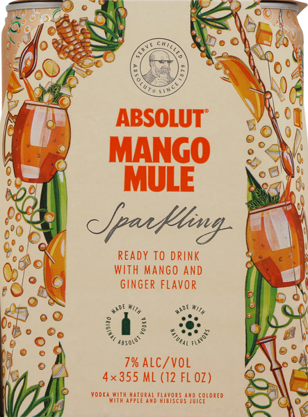 Absolut Vodka, Mango Mule, Sparkling