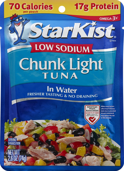 StarKist Tuna, 25% Less Sodium, Light, Wild Caught