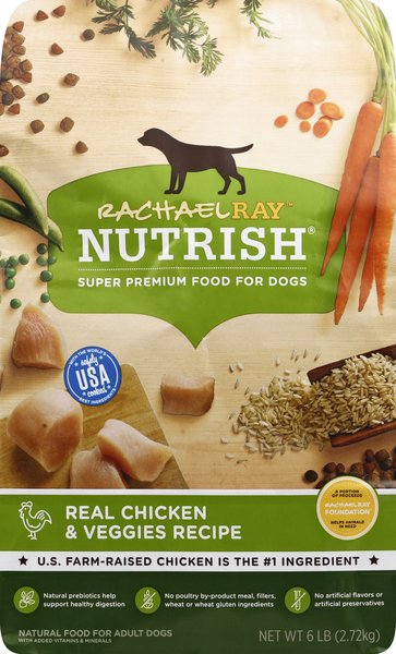 Rachael Ray Nutrish Food for Dogs, Real Chicken & Veggies Recipe, Adult