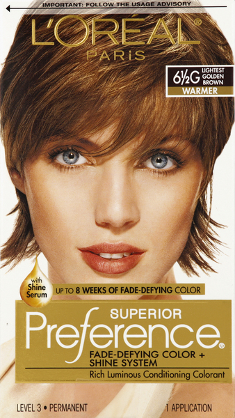 Superior Preference Permanent Haircolor, with Shine Serum, Warmer, Lightest Golden Brown 6-1/2G