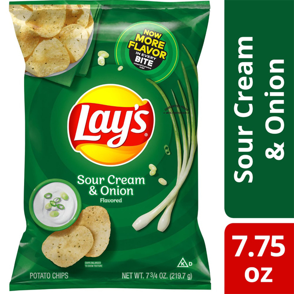Lays Potato Chips, Sour Cream & Onion