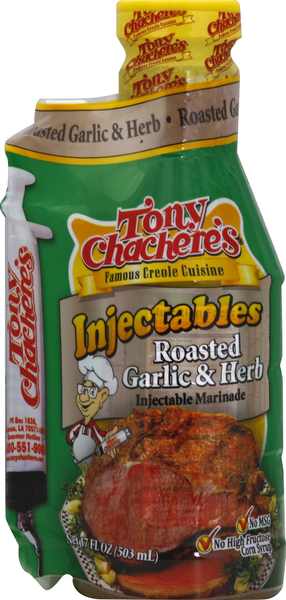 Tony Chachere's Marinade, Roasted Garlic & Herb, Injectable