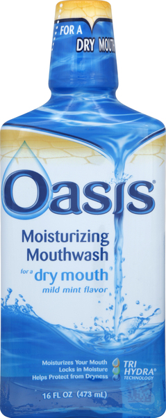 Oasis Mouthwash, Moisturizing, for a Dry Mouth, Mild Mint Flavor
