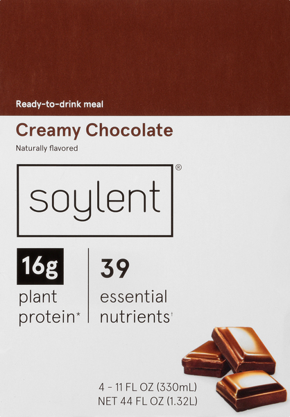 Soylent Ready-to-Drink Meal, Creamy Chocolate, 4 Pack