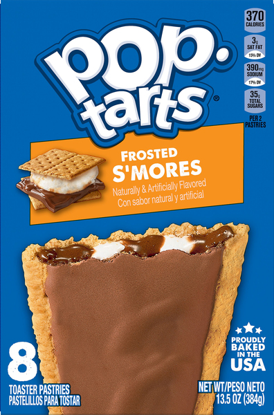 Pop-Tarts Toaster Pastries, S'mores, Frosted, 8 Pack